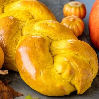 Braided pumpkin bread