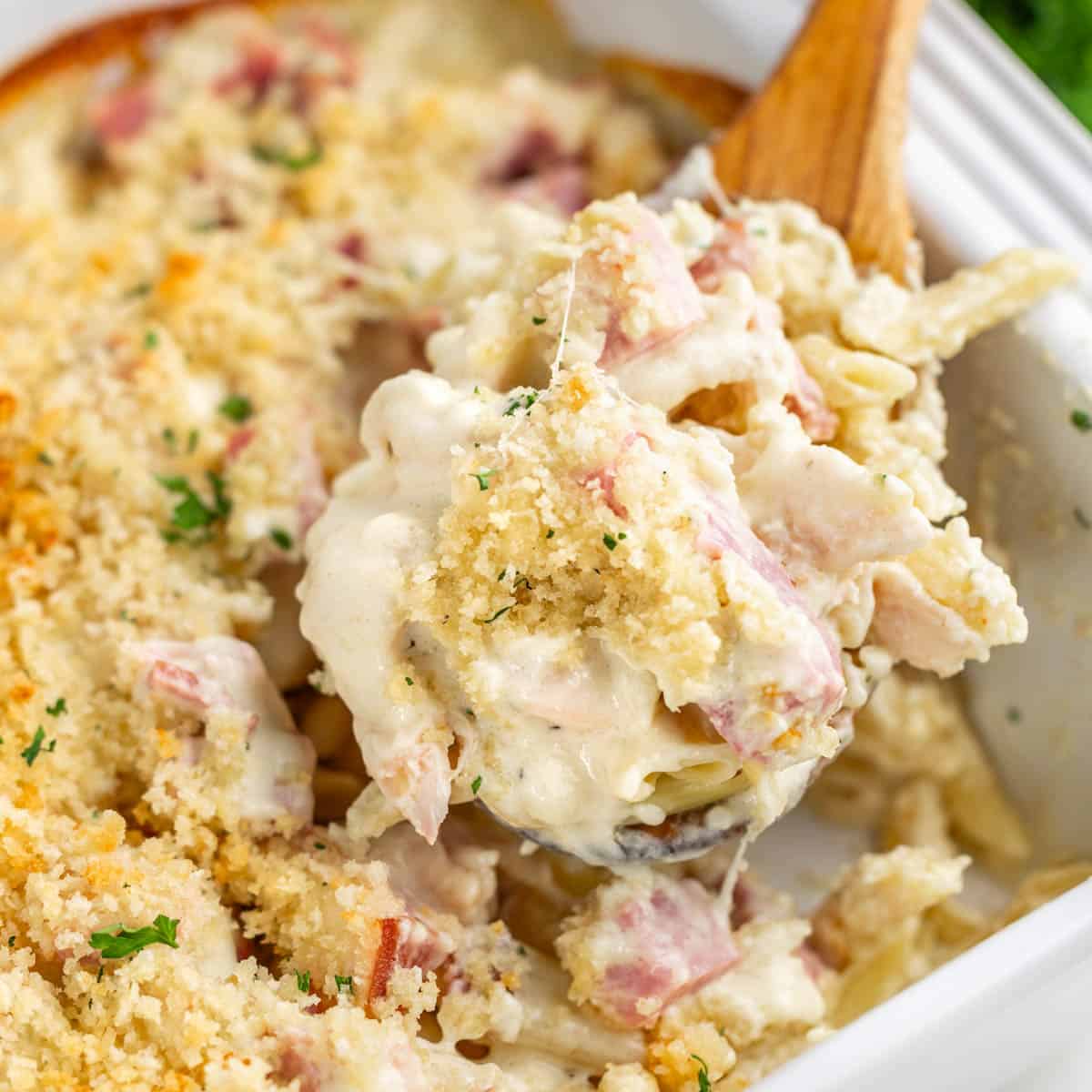 Chicken cordon bleu casserole.