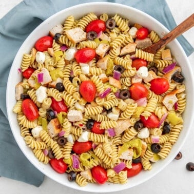 Chicken pasta salad.