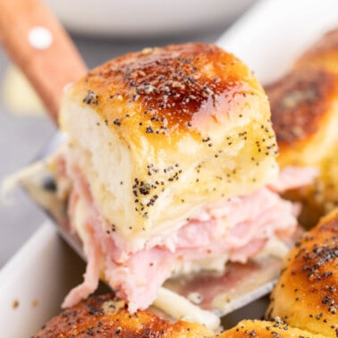 Hawaiian ham and cheese sliders.