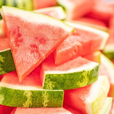 A stack of watermelon triangles.