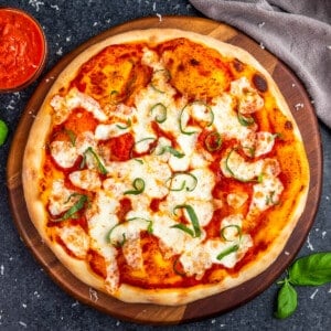 Margherita pizza.