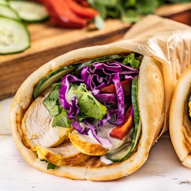 Moroccan chicken gyro.