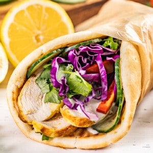 Moroccan chicken gyro.