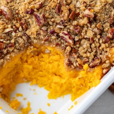 Sweet potato casserole.