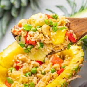 Pineapple fried rice.